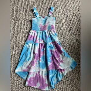 Theme by Ariella tie-dye sundress/beach coverup with hi-lo hem
